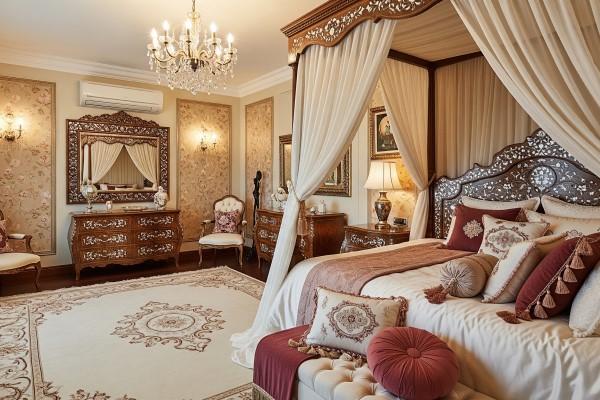 دکوراسیون اتاق خواب دخترانه لاکچری