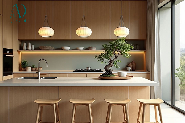 کابینت رنگ روشن برای آشپزخانه کوچک