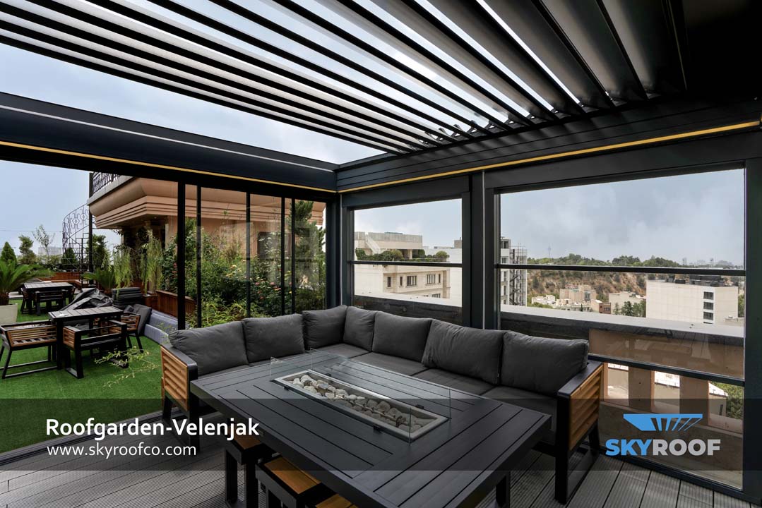 سقف متحرک آلومینیومی